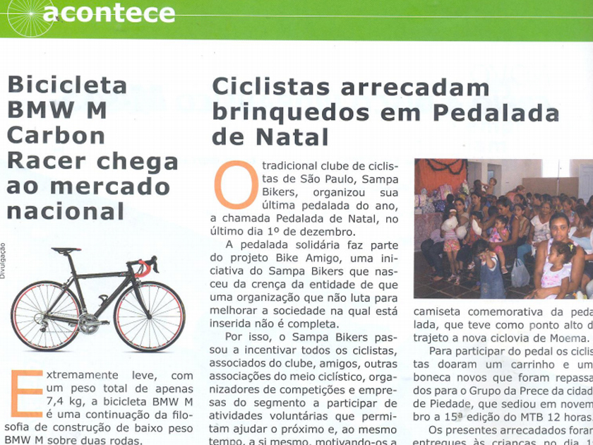 Revista Bicycle 184 – acontece – Ciclistas arrecadam brinquedos