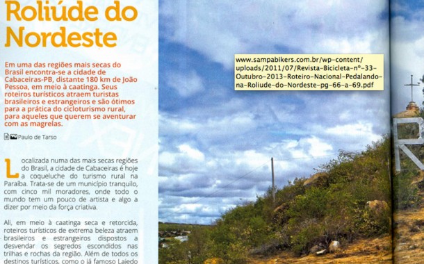 Revista Bicicleta - Roteiro Nacional – Pedalando na Roliude do Nordeste – pg 66 a 69